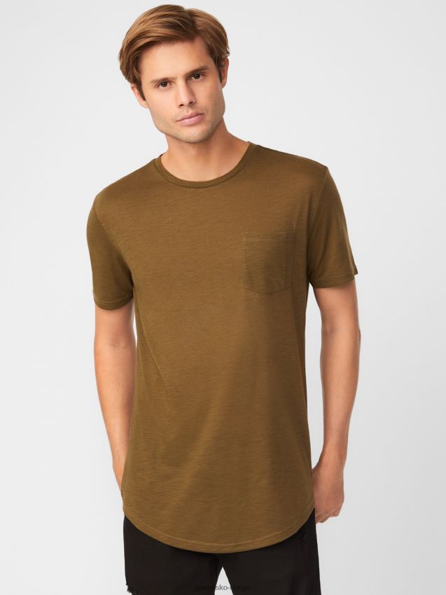 Guess vantor langline t-skjorte travertin travertin menn F0LJ808463