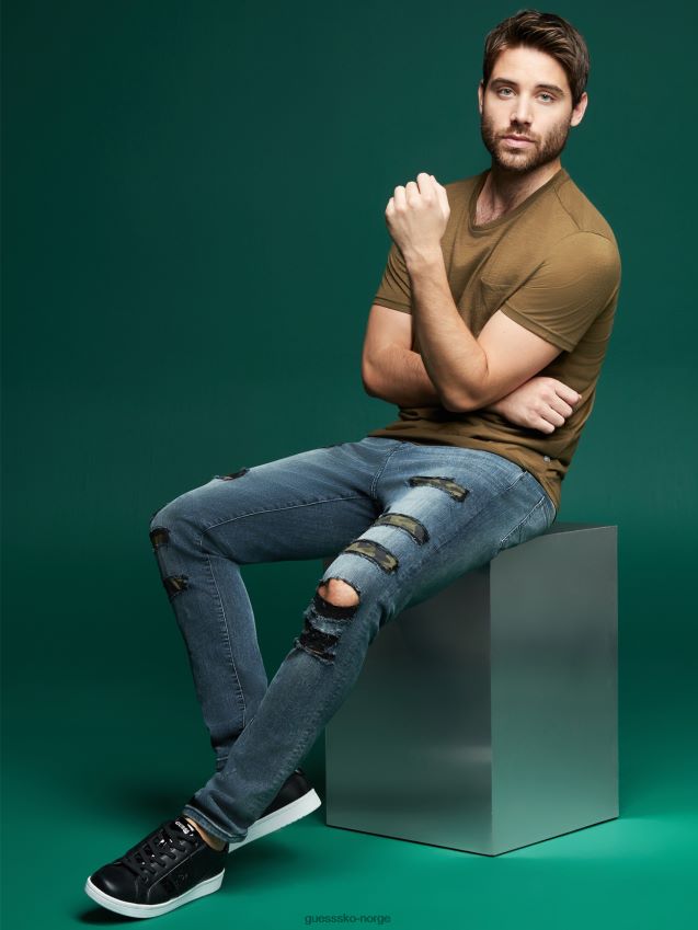 Guess vantor langline t-skjorte travertin travertin menn F0LJ808463