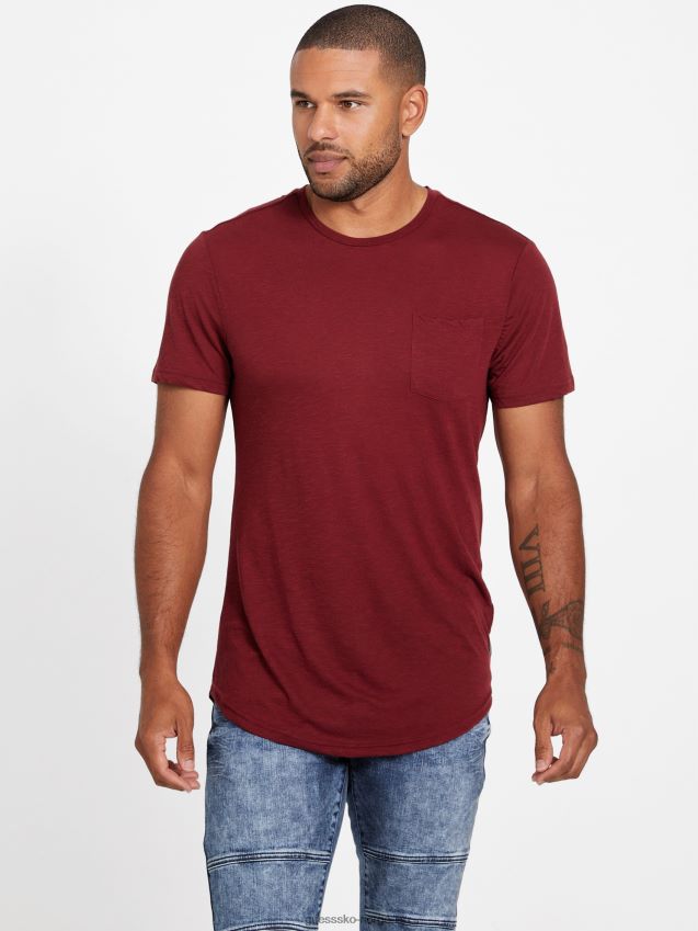 Guess vino vantor langline t-skjorte vino menn F0LJ808410