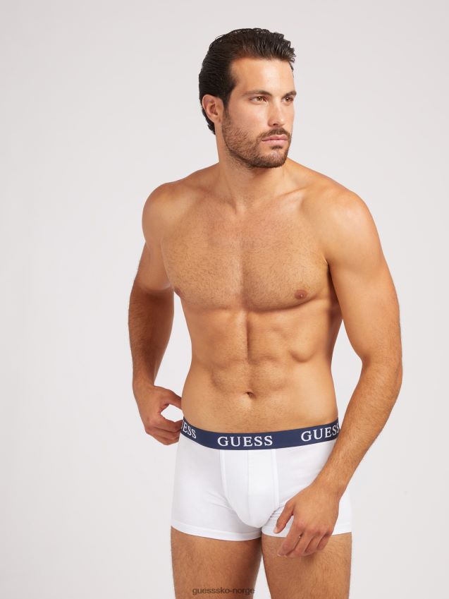 Guess blå pakke 3 boksere med logobånd blå menn F0LJ801057