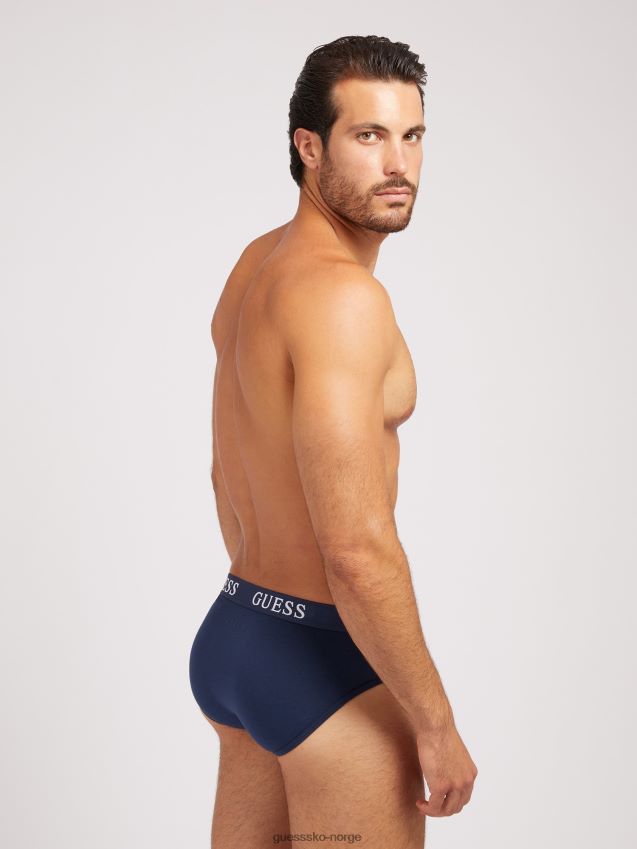 Guess blå pakke 3 truser med logo blå menn F0LJ801077