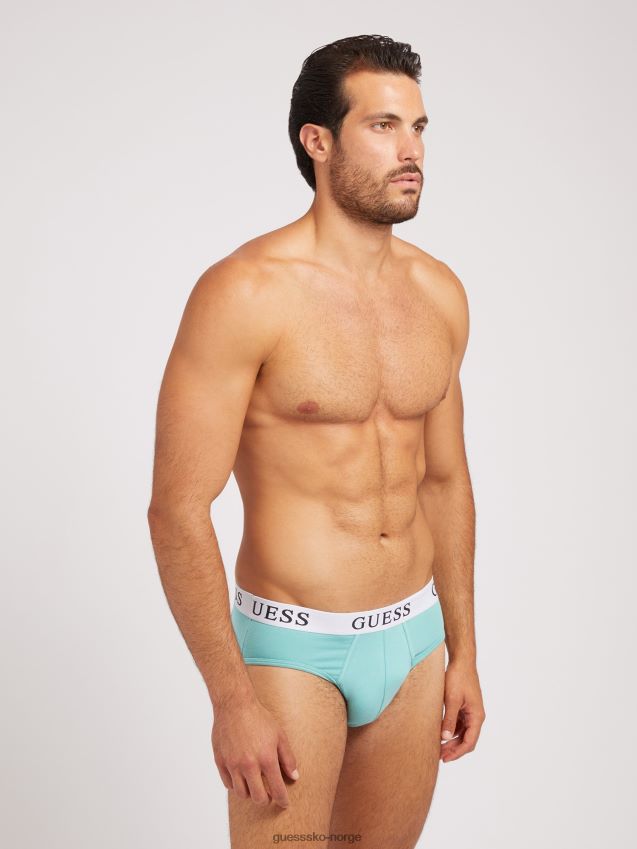 Guess blå pakke 3 truser med logo blå menn F0LJ801077