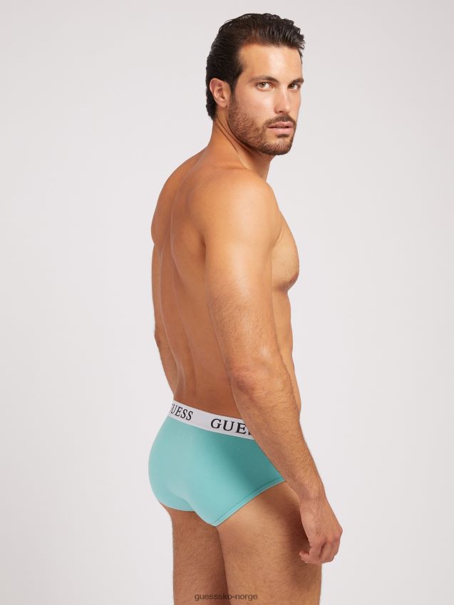 Guess blå pakke 3 truser med logo blå menn F0LJ801077