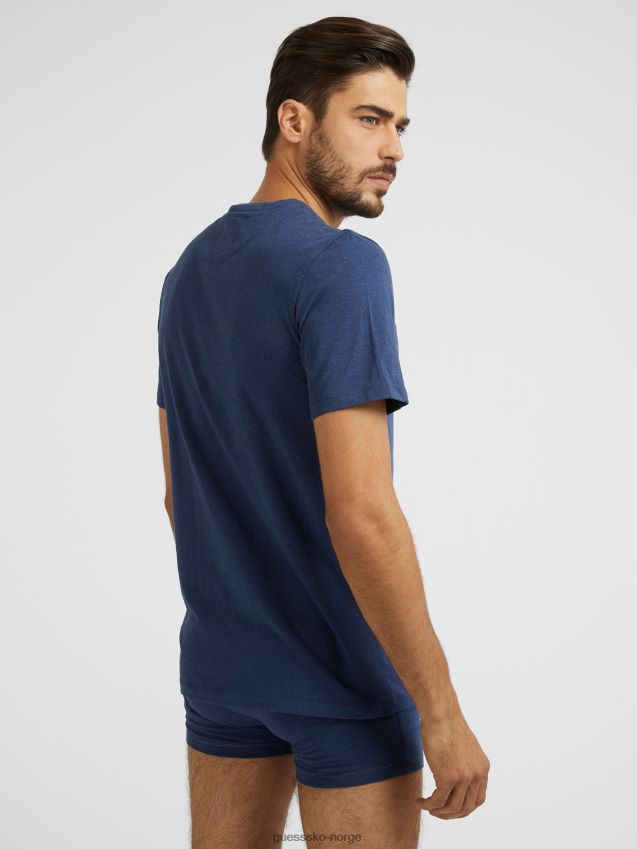 Guess blå t-skjorte med lapplomme blå menn F0LJ801091