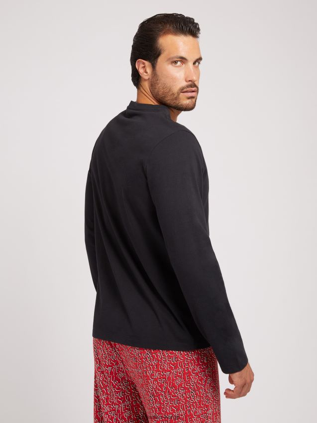 Guess hvitt pyjamassett med flere logoer hvit multi menn F0LJ801083