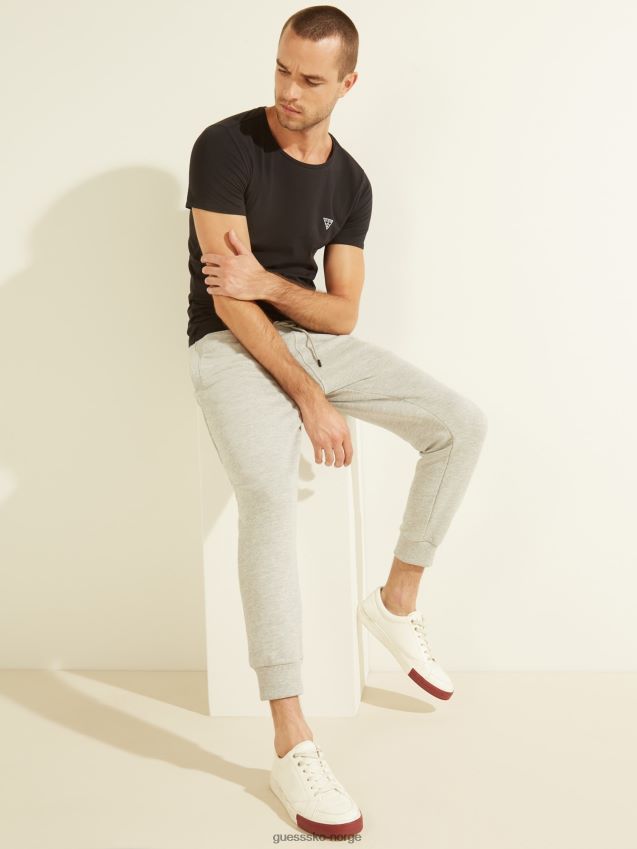 Guess logo etikett t-skjorte svart svart menn F0LJ801676