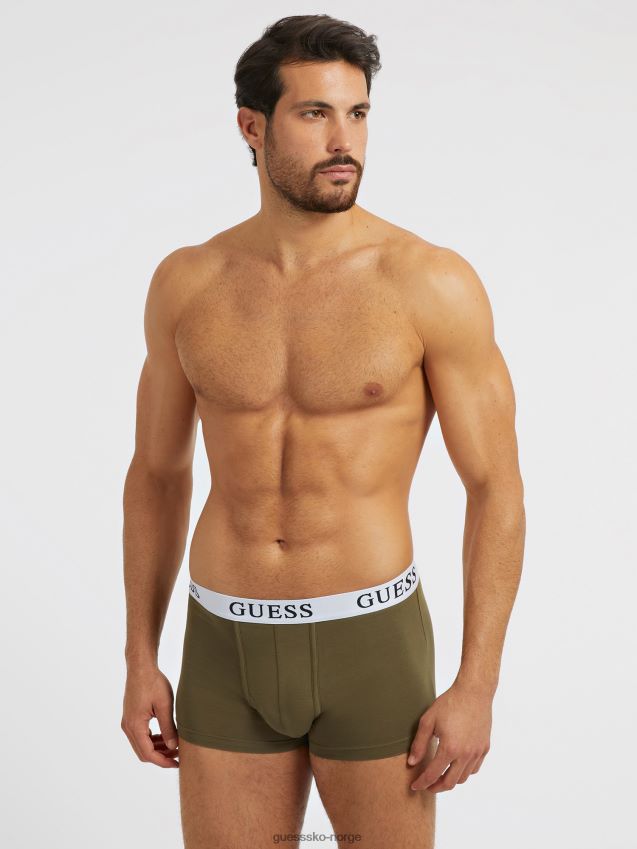Guess pakke 3 boksere med logo grønn multi grønn multi menn F0LJ801605