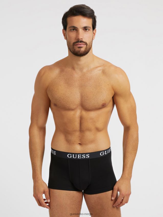 Guess pakke 3 boksere med logo sort multi svart multi menn F0LJ801659