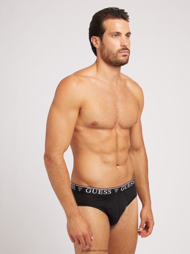 Guess pakke 5 boksere med blå logobånd blå menn F0LJ801268