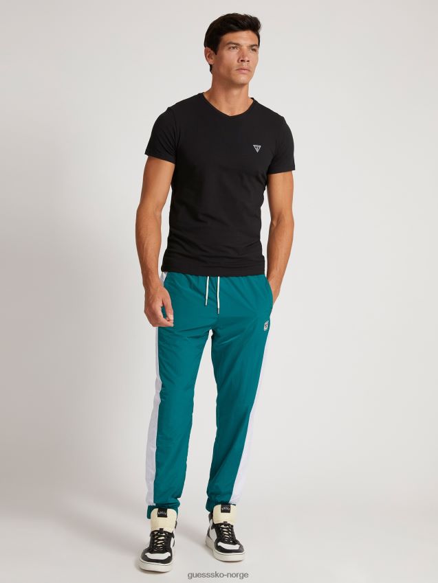 Guess svart trekant logo t-skjorte ny trend svart menn F0LJ801672