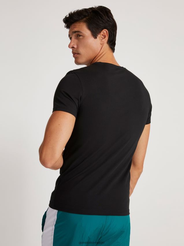 Guess svart trekant logo t-skjorte ny trend svart menn F0LJ801672