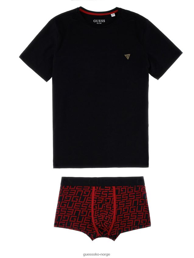 Guess t-skjorte og boksere pakke rød rød menn F0LJ801049