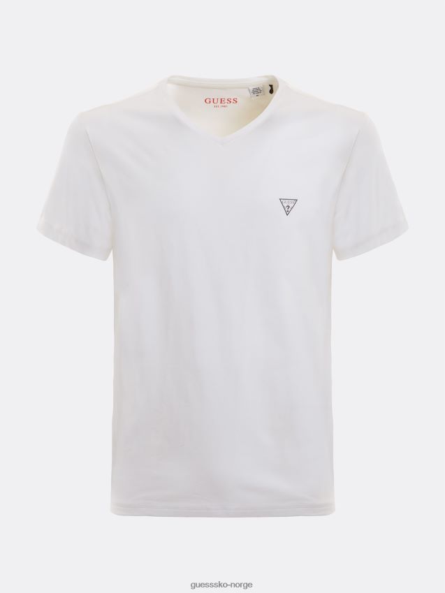 Guess trekant logo t-skjorte hvit ny trend hvit menn F0LJ801655