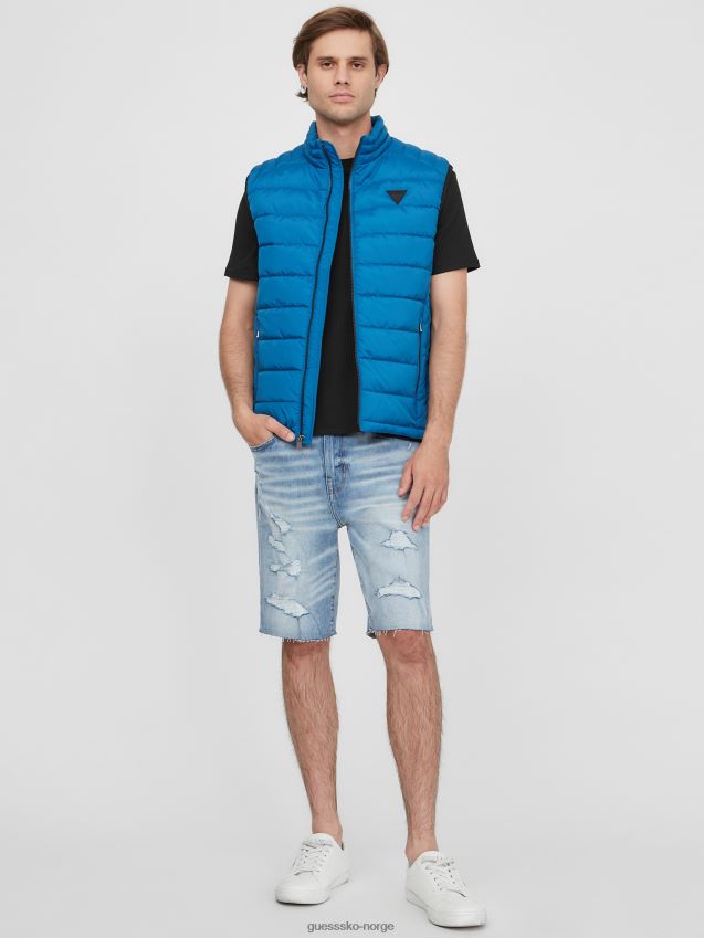 Guess blue ray verry vattert vest blå stråle menn F0LJ808196