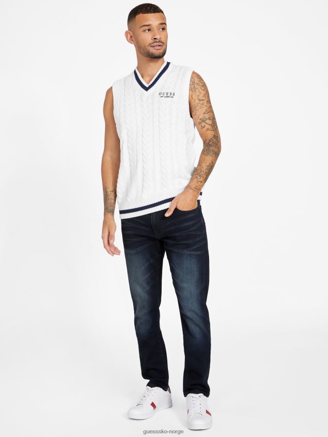 Guess jonas genser vest ren hvit Ren hvit menn F0LJ808132