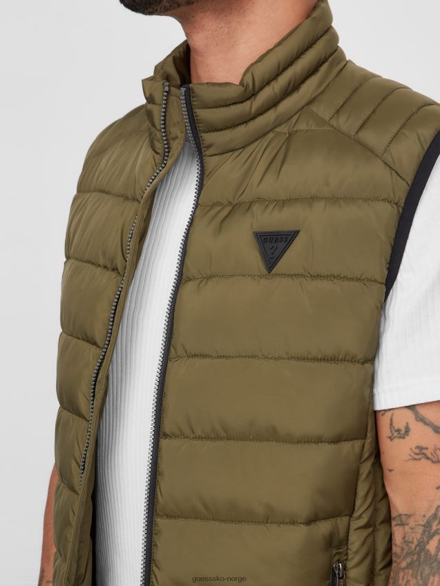 Guess oliven morgen verry vattert vest oliven morgen menn F0LJ808324