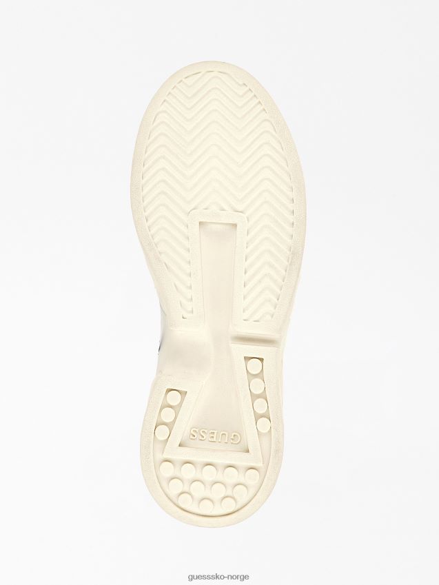 Guess Bassano løpesko i skinn hvit hvit menn F0LJ80323