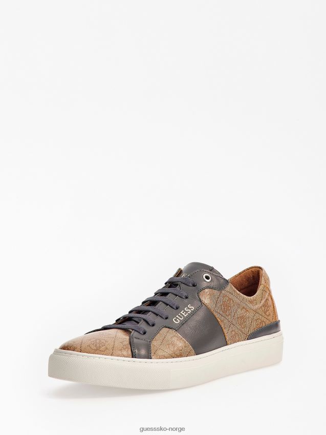 Guess beige ravenna 4g logo low-top joggesko beige menn F0LJ80853