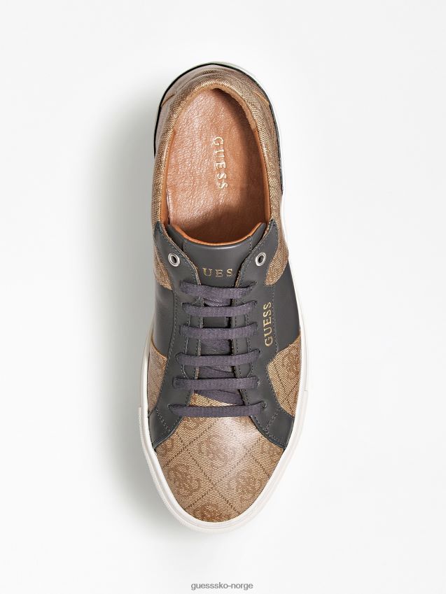 Guess beige ravenna 4g logo low-top joggesko beige menn F0LJ80853