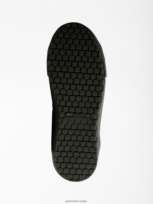 Guess ederle høy-top sneaker i ekte skinn svart svart menn F0LJ8015