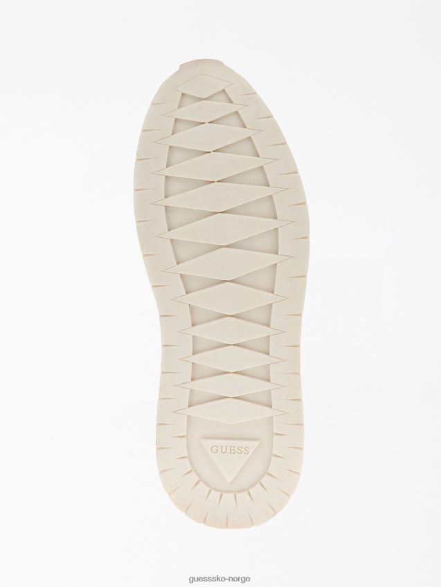 Guess enna løpesko med skinninnsats hvit hvit menn F0LJ80646