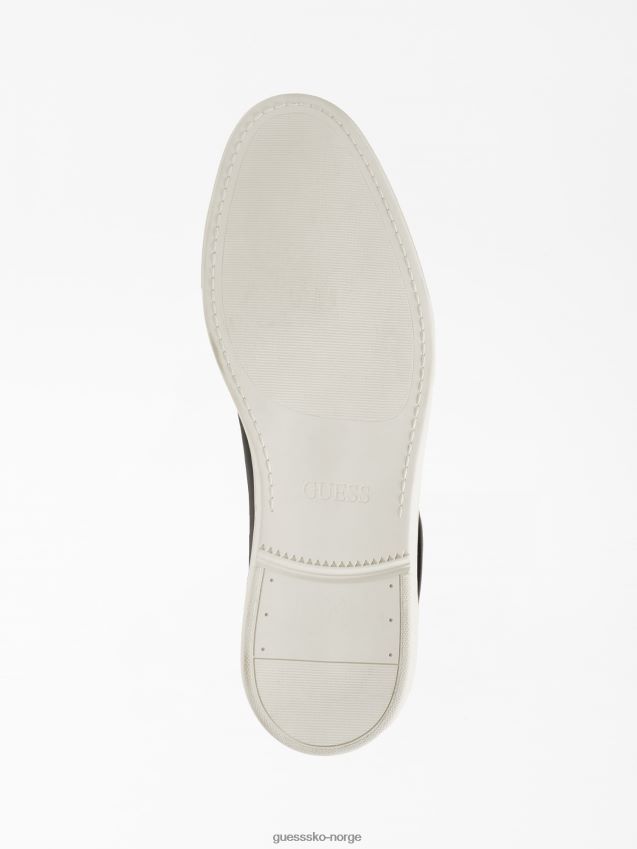 Guess ginevra sneaker i ekte skinn svart svart menn F0LJ80955