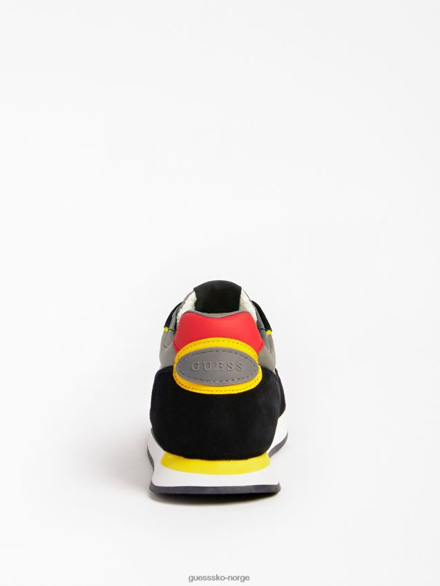 Guess grå multi potenza løpesko med semsket skinn grå multi menn F0LJ80738