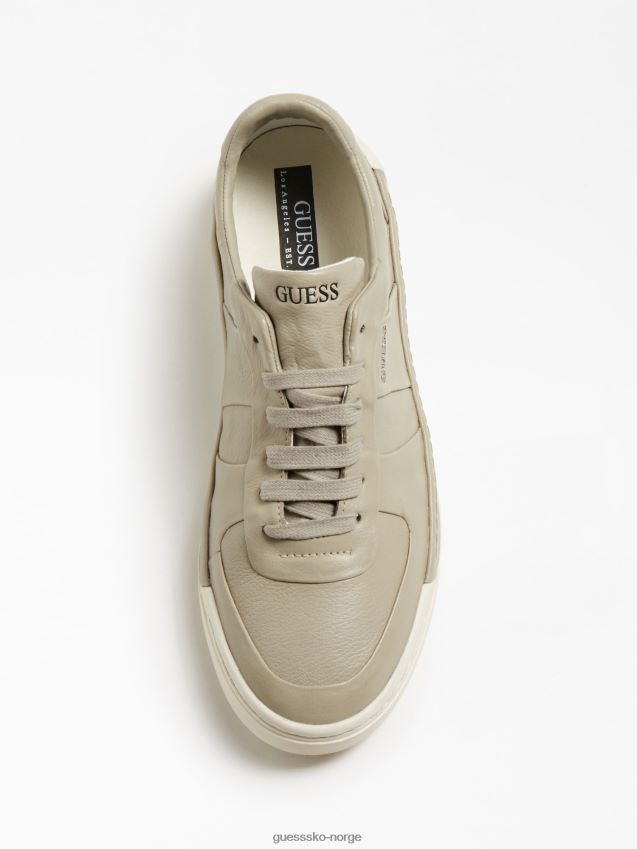 Guess grå multi strave joggesko i ekte skinn grå multi menn F0LJ801521