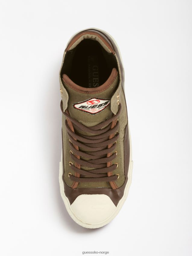 Guess grønn ederle logo high-top sneaker grønn menn F0LJ8017