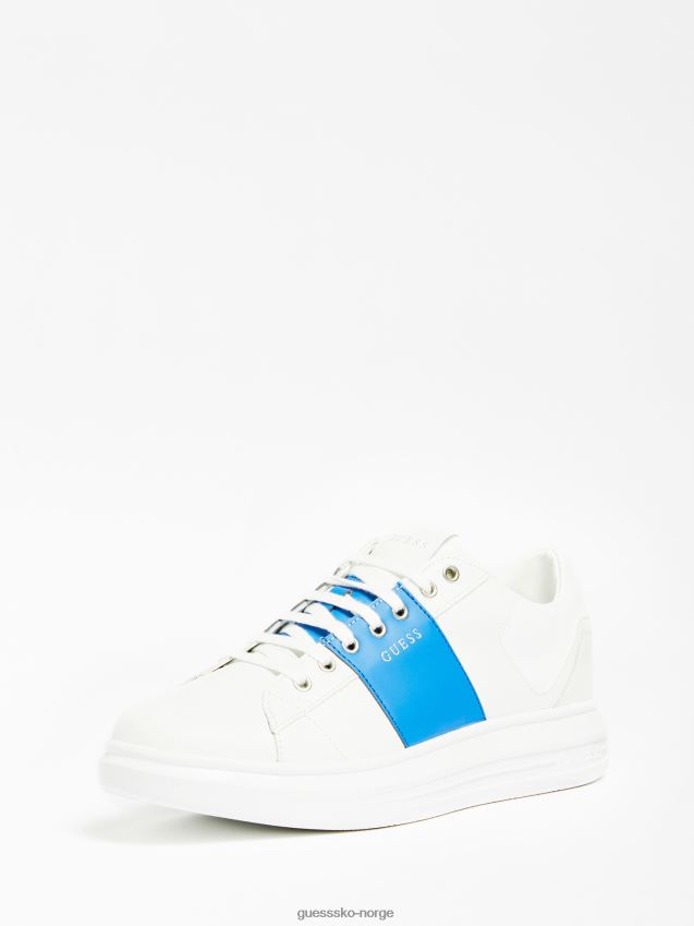 Guess hvit kontrastbånd vibo sneaker hvit menn F0LJ80960