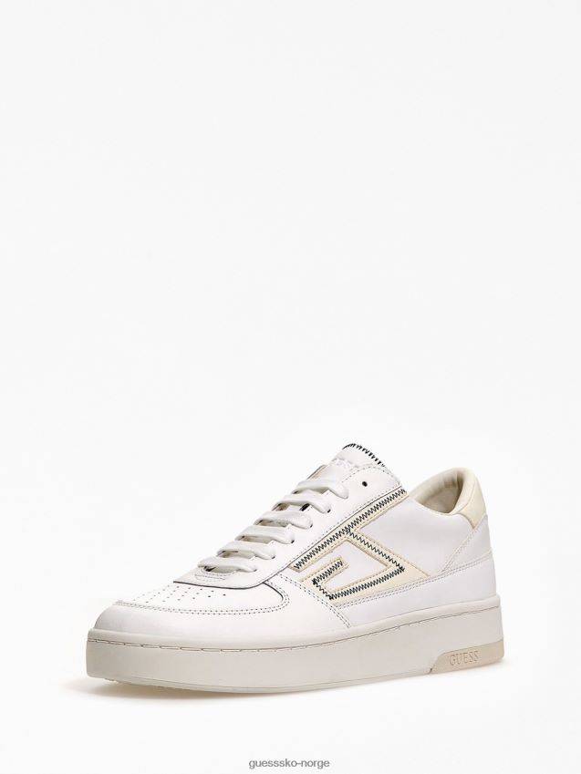 Guess hvit silea-sneaker i skinn hvit menn F0LJ80966