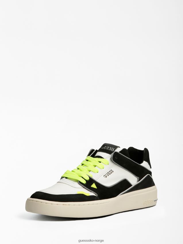 Guess hvit verona sneaker med kontrastinnlegg hvit menn F0LJ801423