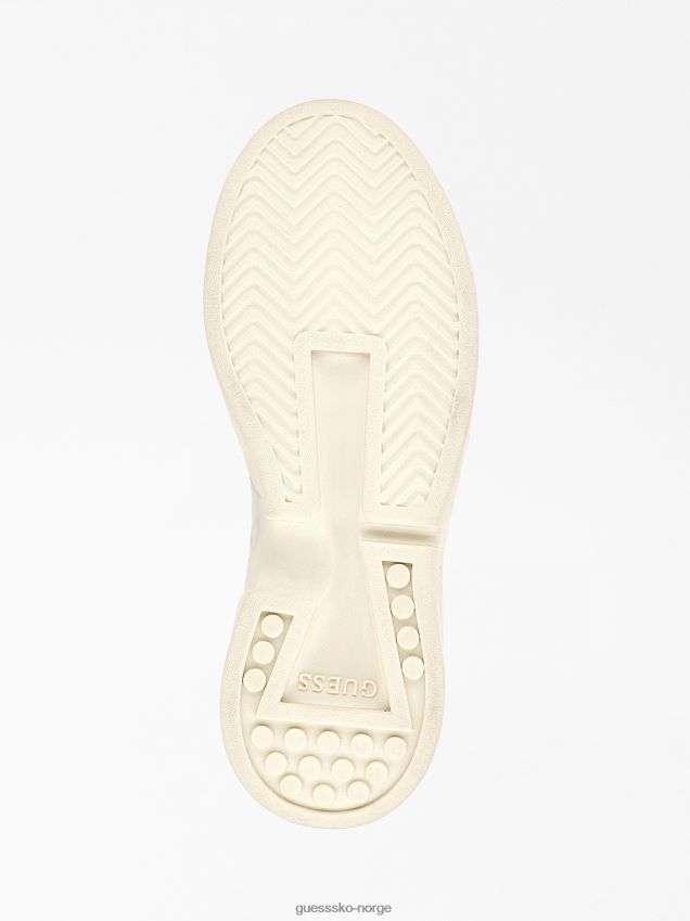 Guess hvite bassano løpesko i skinn hvit menn F0LJ80256