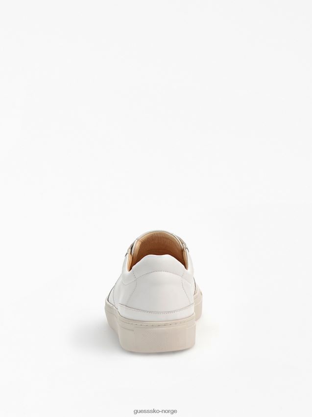 Guess hvite ravenna sneakers med lav topp i skinn hvit menn F0LJ80117