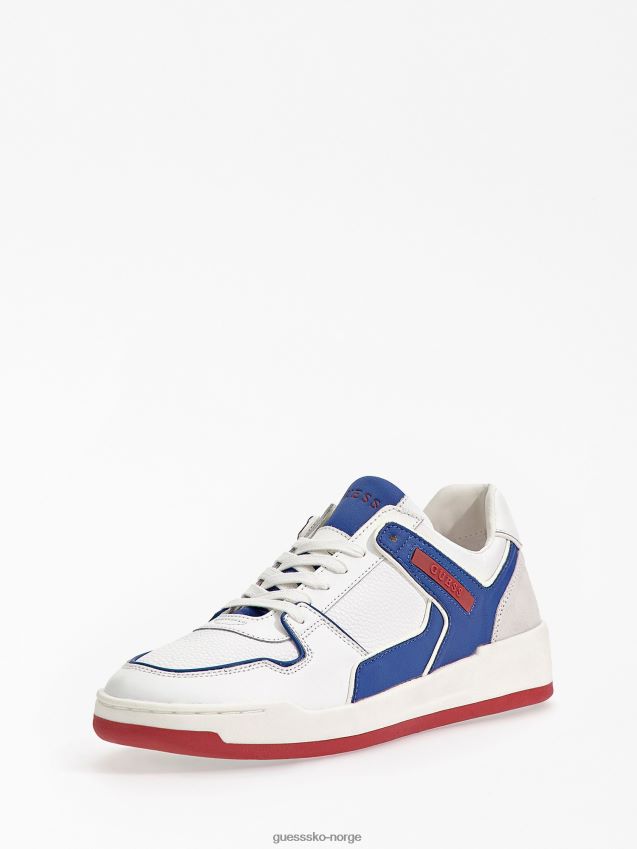 Guess hvite vicenza sneakers med lav topp hvit menn F0LJ80514