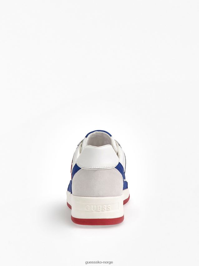 Guess hvite vicenza sneakers med lav topp hvit menn F0LJ80514