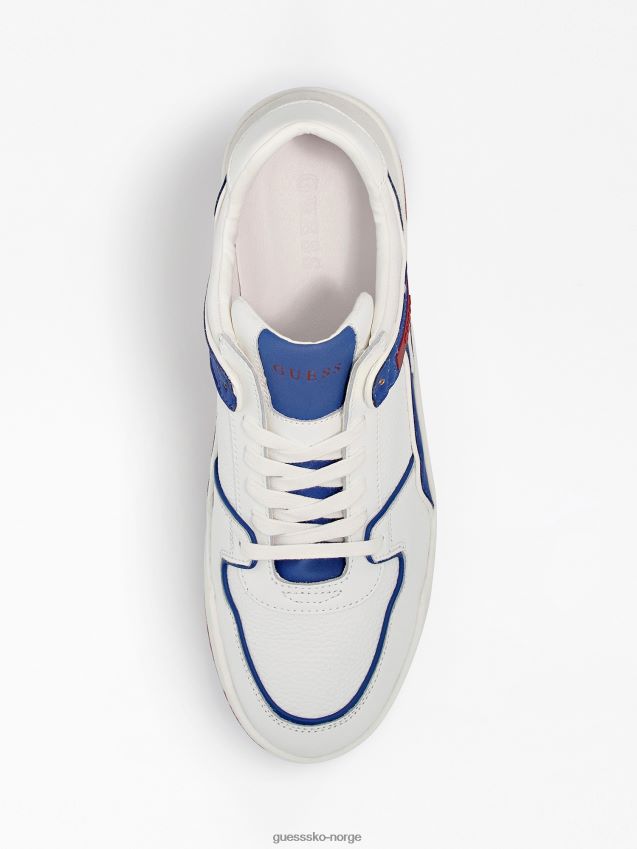 Guess hvite vicenza sneakers med lav topp hvit menn F0LJ80514