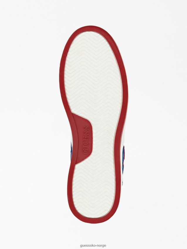 Guess hvite vicenza sneakers med lav topp hvit menn F0LJ80514