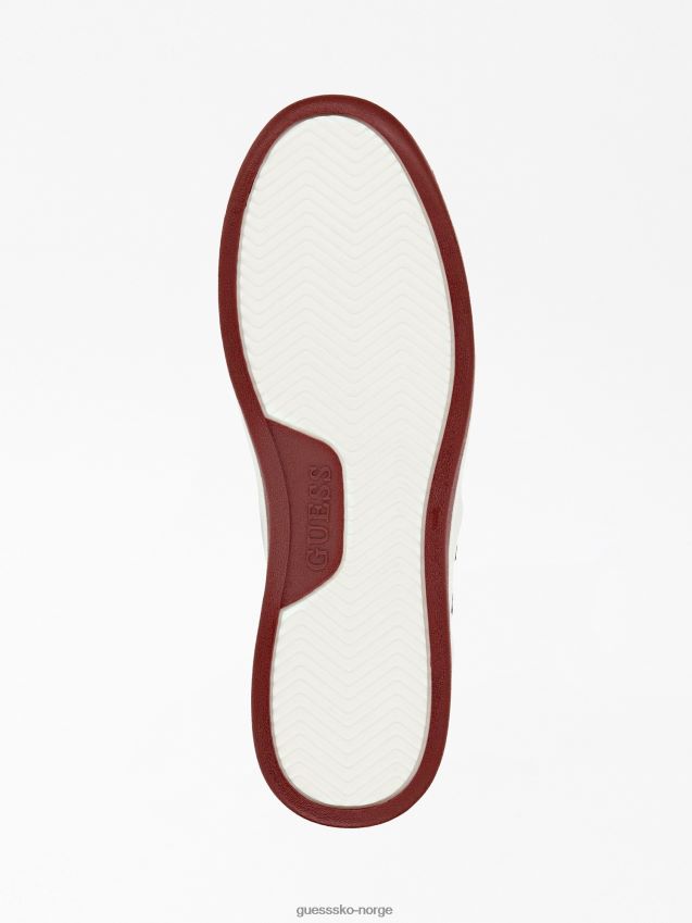 Guess lær vicenza low-top sneakers rød multi rød multi menn F0LJ80508