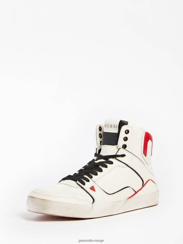 Guess lodi spesielle høye sneakers hvite hvit menn F0LJ80338