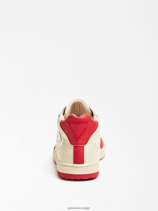 Guess rød multi pesaro sneaker i ekte skinn rød multi menn F0LJ801390