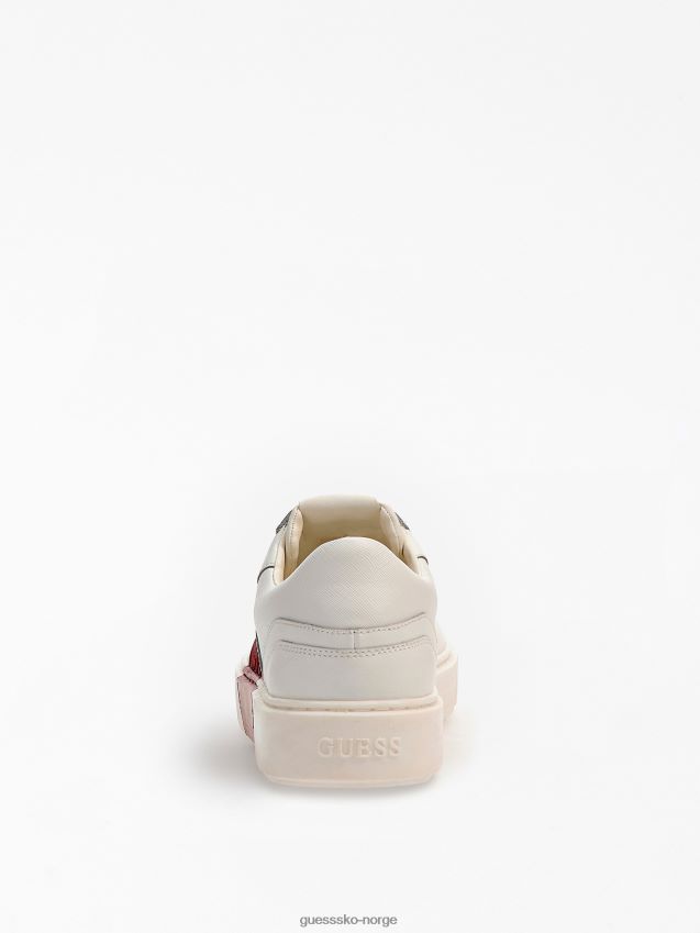 Guess røde sneakers med skruebånd med løvetrykk rød multi menn F0LJ80822