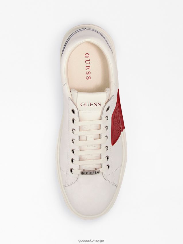 Guess røde sneakers med skruebånd med løvetrykk rød multi menn F0LJ80822