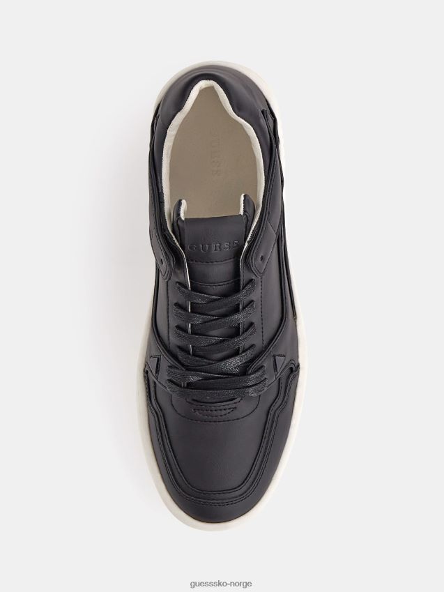 Guess svart verona low-top smart basket sneaker svart menn F0LJ8076