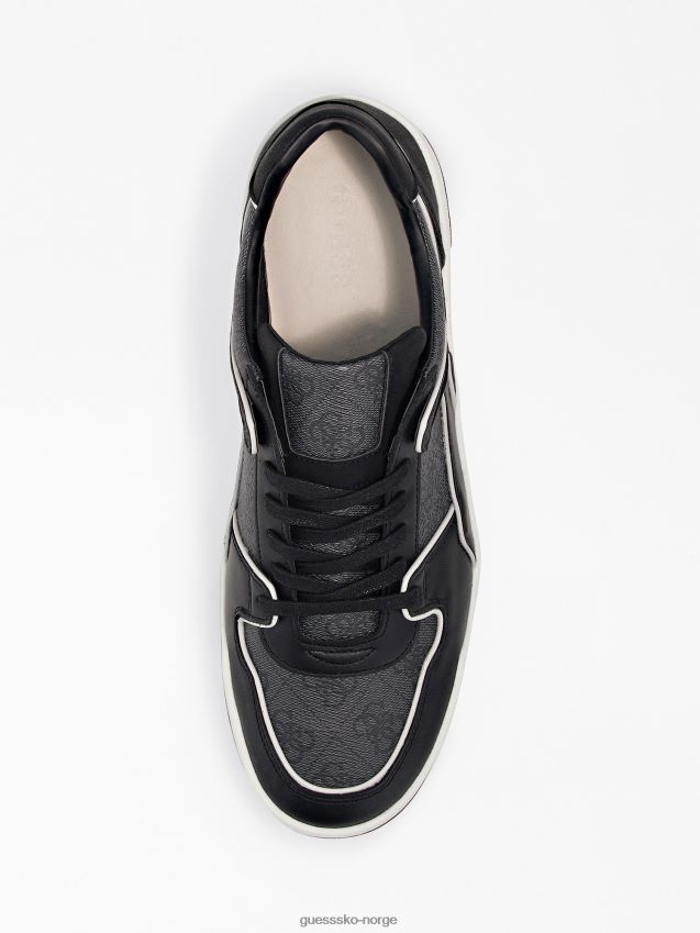 Guess svarte vicenza 4g logo low-top joggesko svart menn F0LJ8052