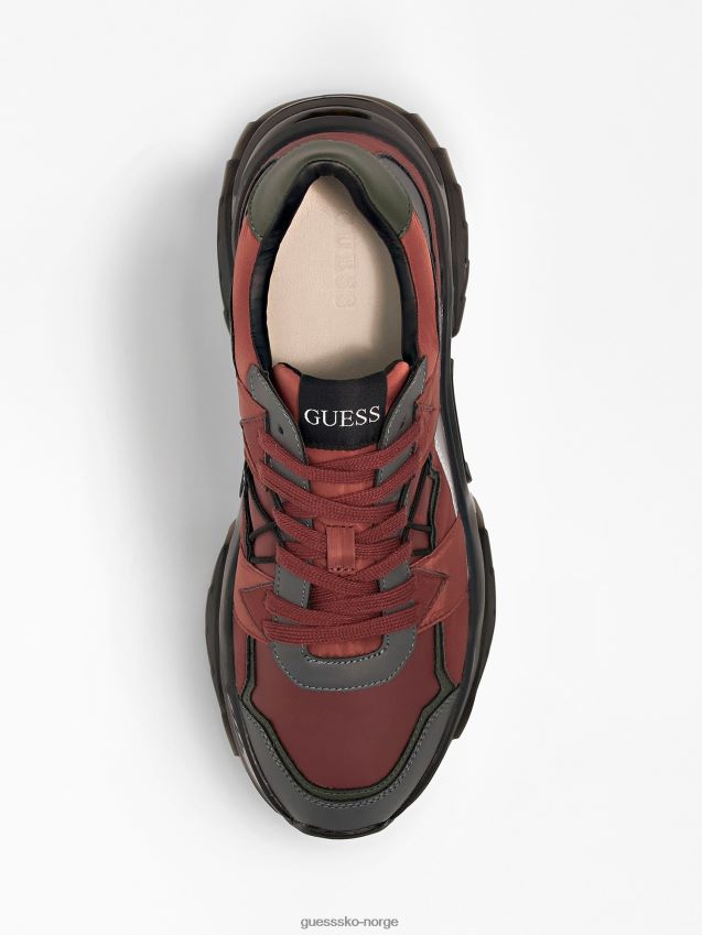 Guess teknisk nylon massa joggesko rød rød menn F0LJ80272