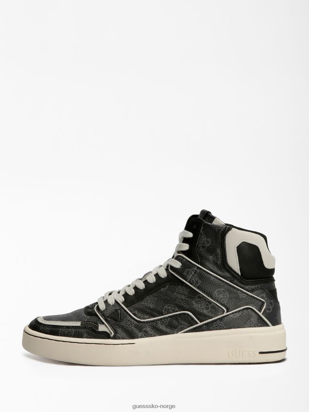Guess verona 4g logo high-top sneaker svart svart menn F0LJ801301