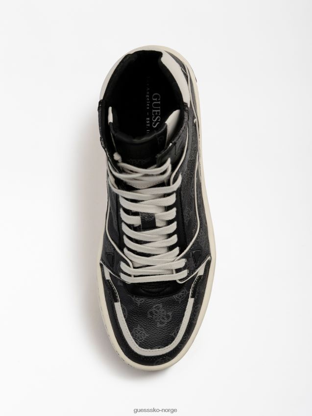 Guess verona 4g logo high-top sneaker svart svart menn F0LJ801301