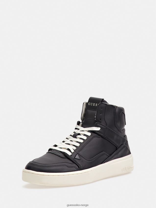 Guess verona high-top smart basket sneaker svart svart menn F0LJ80207