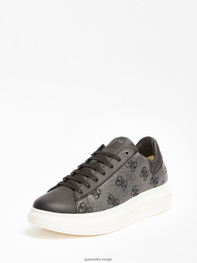 Guess vibo 4g logo sneaker svart svart menn F0LJ80596